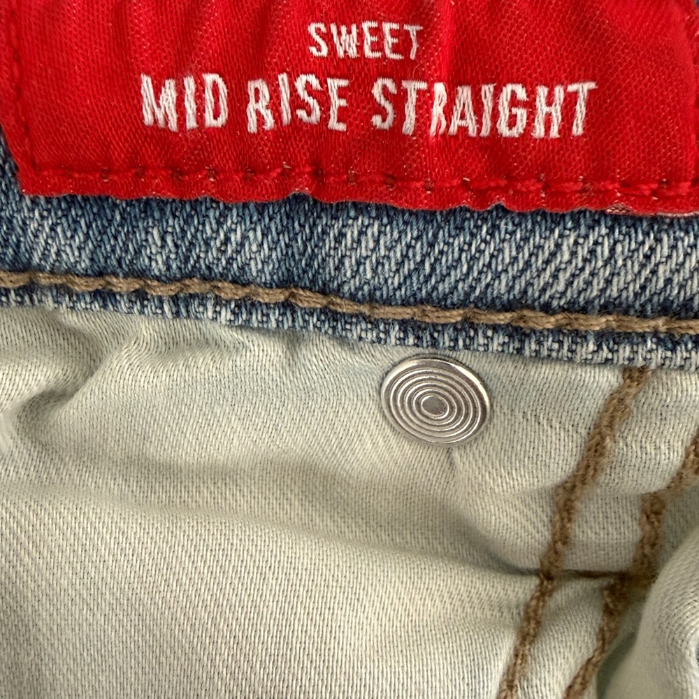 Lucky Brand Sweet Mid Rise Straight Jeans Womens 16 Light Blue Excellent Denim - Picture 2 of 9